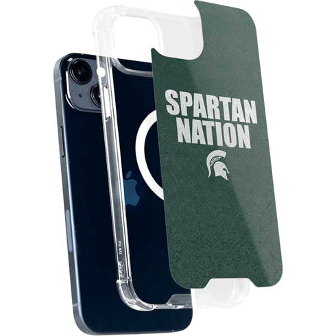 Michigan State University Spartans Nation iPhone 15 Plus MagSafe Case